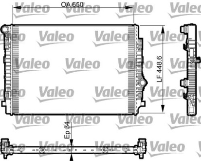 Радиатор охлаждения Audi A3/Q3/Seat Leon/Skoda Kodiaq/Octavia 2.0TDI 12-/VW Golf/Passat 14- Valeo 735549