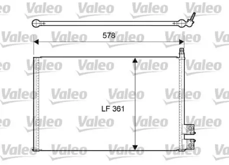 Конденсатор кондиціонера FORD FIESTA Valeo 814083