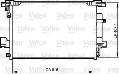 Радіатор кондиціонера Mitsubishi Lancer VIII 08-/Outlander II 06-12 Valeo 814315