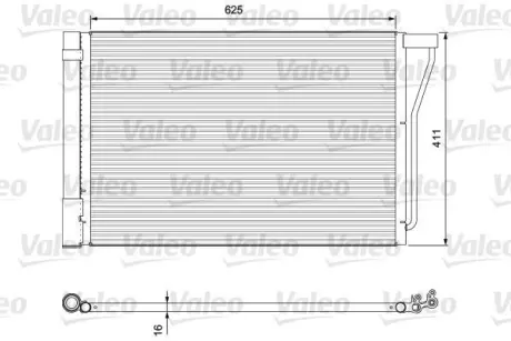 Радіатор кондиціонера BMW 5 (F10)/6 (F06/F12/F13) 4.4 11-18 Valeo 814388