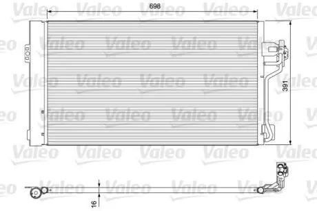 Радіатор кондиціонера MB Vito (W639) 2.2CDI 03-08 Valeo 814391