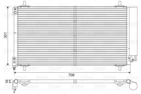 Радиатор кондиционера Citroen C5/C6/Peugeot 407/607 04-12 Valeo 817740