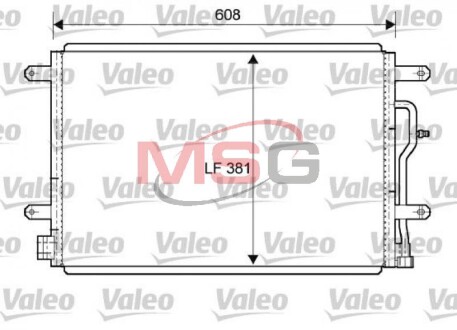 Радиатор кондиционера SEAT EXEO ST (3R5) 09-13, EXEO (3R2) 08-13; AUDI A4 (8H7, B6, 8HE, B7) 02-09, A4 (8ED, B7) 04-08 Valeo 818190