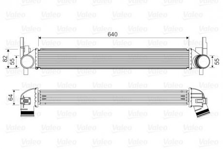 Радиатор интеркулера Skoda Roomster/Fabia 08- Valeo 818574