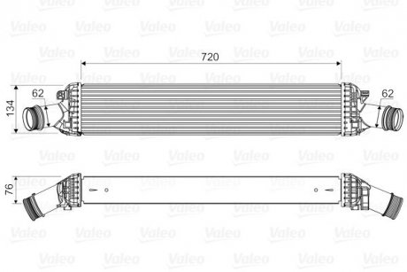 Інтеркулер AUDI/PORSCHE A4/A6/A8/Q5/Macan "2.0-3.0 "10-18 Valeo 818654