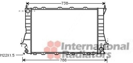 Радиатор охлаждения двигателя AI 100/A6 2.6/28 MT 92-97 Van Wezel 03002083