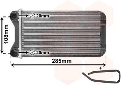 Радиатор обогревателя AUDI A4 ALL 00-LHD Van Wezel 03006223