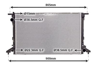 Радиатор охлаждения AUDI A4,A5,A6,Q7 3.0TDi 15+ HD Van Wezel 03012722