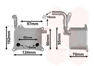 Радиатор масляный RS4/ A5/ A6/ Touareg 4.2i (выр-во) Van Wezel 03013705