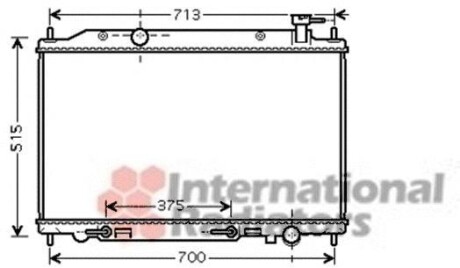 Радіатор охолодження MURANO 35i AT +-AC 03- Van Wezel 13002295