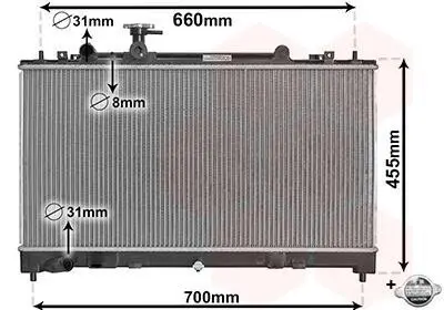 Радиатор охлаждения MAZDA 6 1.8i/2.0i(выр-во Van Weze) Van Wezel 27002227