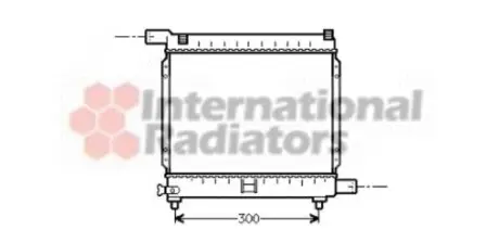 Радиатор охлаждения двигателя W124/W201 MT 18/20/23-AC Van Wezel 30002039