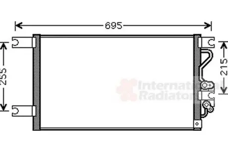 Конденсор кондиціонера PAJERO SP 30i/25TD Van Wezel 32005206
