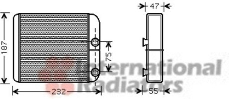 Радиатор обогревателя MITSUBISHI L200/GALANT5 ALL 96-03 (выр-во) Van Wezel 32006186