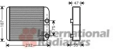 Радіатор обігрівача MITSUBISHI L200/GALANT5 ALL 96-03 Van Wezel 32006186