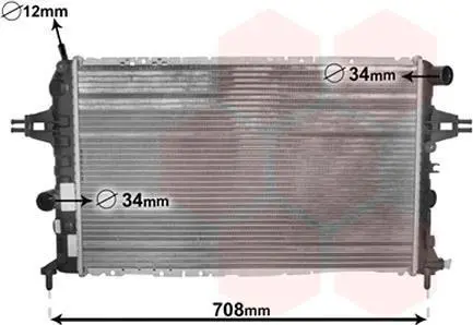 Радіатор охолодження двигуна ASTRAG 1.7 TD / 2.0 DTi MT Van Wezel 37002252