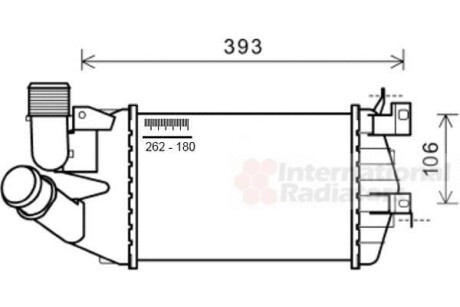 Интеркулер OPEL ASTRA H/ OPEL ZAFIRA B (выр-во) Van Wezel 37004584