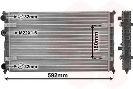 Радиатор охлаждения двигателя AROSA/INCA/IBIZA2/VW POLO Van Wezel 49002023