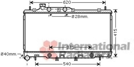 Радиатор LEGACY4/OUTBACK 30i 03-09 Van Wezel 51002069