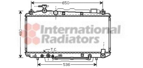 Радиатор FUNCR/RAV4 20i AT+-AC 00 Van Wezel 53002301