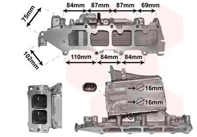 Радіатор інтеркулера Audi A3/Seat Leon/Skoda Kodiaq/Octavia 1.6/2.0TDI 12- Van Wezel 58004361 (фото 1)