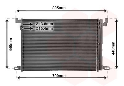 Радиатор кондиционера AUDI A 6/S 6 (C8) (18-) 40 TDI/ Q7 15+ (выр-во) Van Wezel 58015705