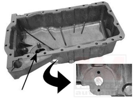 Поддон, масляный картера двигателя VAG Golf, Bora, A3 1.8+Sens. (выр-во Wan Wezel) Van Wezel 5888073