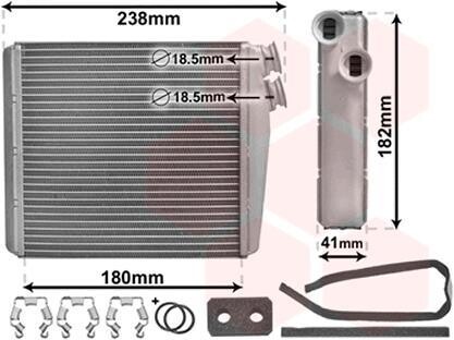 Радіатор пічки Land Rover Discovery/Freelander/Range Rover 2.0/2.2/3.2 06- Van Wezel 59006163