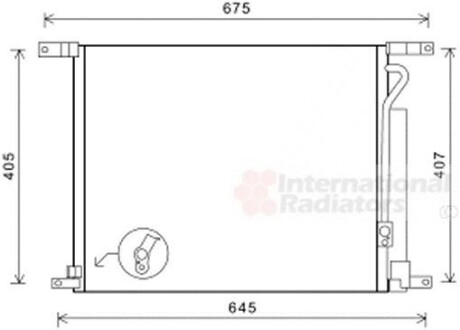 Радиатор кондиционера CHEVROLET AVEO (T250, T255) (05-) 1.4 (выр-во) Van Wezel 81005139