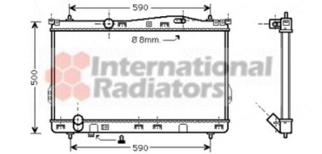 Радиатор охлаждения HYUNDAI TRAJET (FO) (99-) 2.0-2.7 Van Wezel 82002077