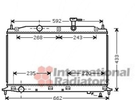 Радиатор охлаждения ACCENT3/VERNA3 14/16 05-(выр-во) Van Wezel 82002188 (фото 1)