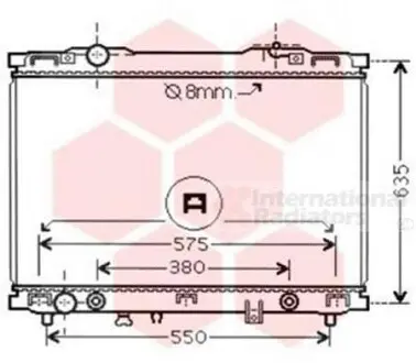 Радиатор охлаждения SORENTO 24i/35i AT 02-04(выр-во) Van Wezel 83002057