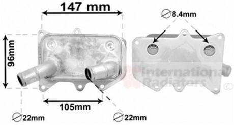 Радиатор масляный iX35/SantaF/Sorento 09- (выр-во) Van Wezel 83003215