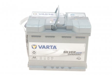 Аккумуляторная батарея 60Ah/680A (242x175x190/+R/B13) (Start-Stop AGM) Silver Dynamic A8 VARTA 560901068 J382