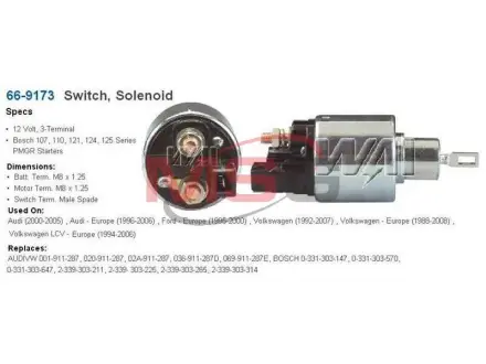 Втягивающее реле (система BOSCH) VAG WAI 66-9173