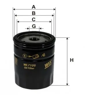 Фильтр масляный двигателя BMW /OP556 (выр-во WIX-FILTERS UA) WIX FILTERS WL7105