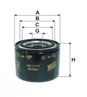 Фільтр масляний Hyundai CRETA (16-) WIX WIX FILTERS WL7171