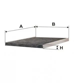 Фільтр салону із елементами активованого вугілля ALFA ROMEO 166 LANCIA KAPPA MASERATI 3200 GT, 4200 GT /, 4200 GT SPYDER, GRANSPORT 2.0-4.2 08.94- WIX FILTERS WP6969