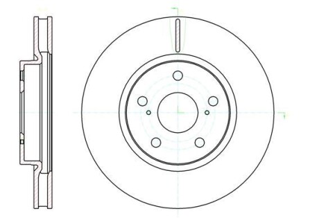 Диск гальмівний перед. (Remsa) (кратно 2 шт.) Lexus IS 05>12> (D61076.10) WOKING D6107610