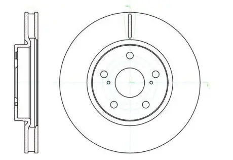 Диск гальмівний перед. (Remsa) (кратно 2 шт.) Lexus IS 05>12> (D61076.10) WOKING D6107610