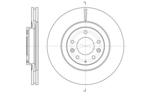 Диск тормозной перед. (Remsa) (кратно 2 шт.) Mazda CX-7 I CX-9 I (D61638.10) WOKING D6163810