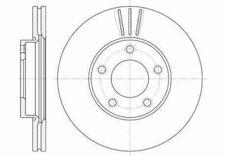 Тормозной диск перед. Mazda 5/3/Axela/Premacy (05-21) WOKING D6671.10