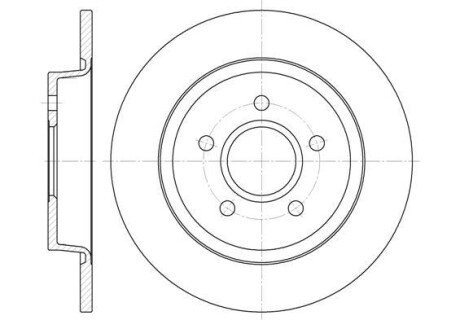 Гальмівний диск зад. Ford C-MAX/Focus II 04- (280x11) WOKING D6712.00
