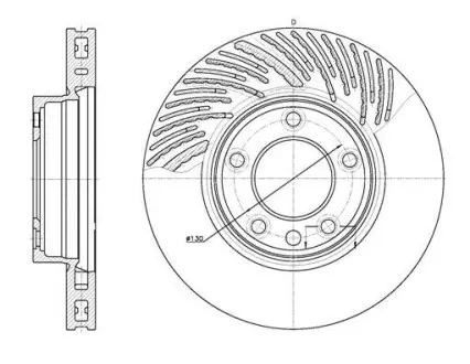 Диск тормозной перед. (Remsa) Porsche Cayenne I / VW Touareg I II лев (D6773.10) WOKING D677310