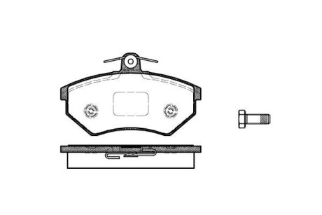 Тормозные колодки пер. Audi 100/80/A4/Caddy/Cordoba (85-04) WOKING P0343.40