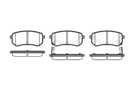 Гальмівні колодки зад. Hyundai Accent/Kia Rio/Ceed 05- (mando) WOKING P10353.02