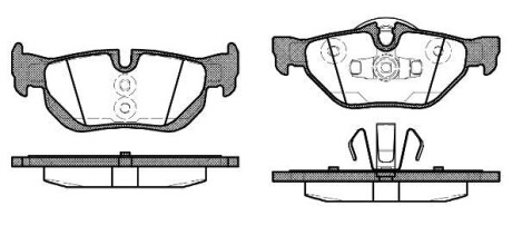 Тормозные колодки зад. BMW 3(E90)/1(E81) 04-13 (ATE) (123x43,6x17,3) WOKING P10453.10