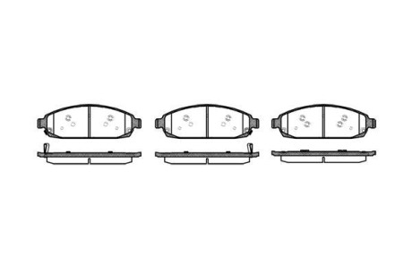 Колодки тормозные диск. перед. (Remsa) Jeep Grand Cherokee 05>10 (P10733.02) WOKING P1073302