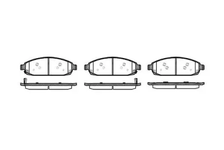 Колодки тормозные диск. перед. (Remsa) Jeep Grand Cherokee 05>10 (P10733.02) WOKING P1073302