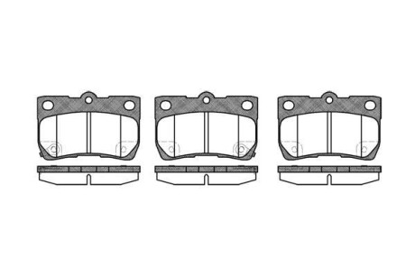 Колодки тормозные диск. задн. (Remsa) Lexus Gs (grs19_, uzs19_, urs19_) 3.0 05-11 WOKING P10813.02